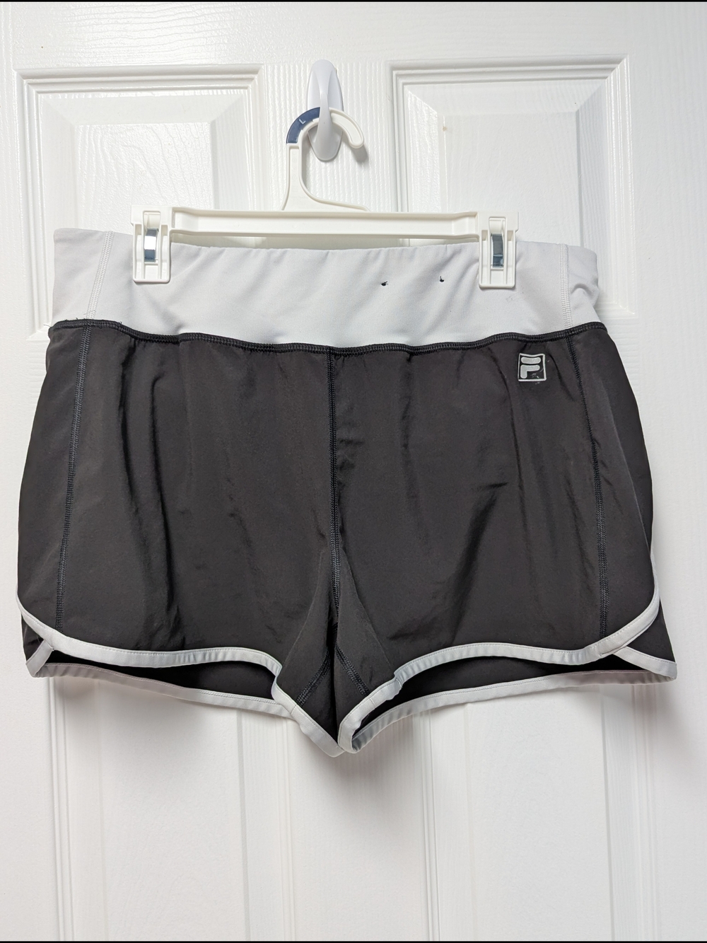 Fila Black and Light Gray Women's Athletic Shorts